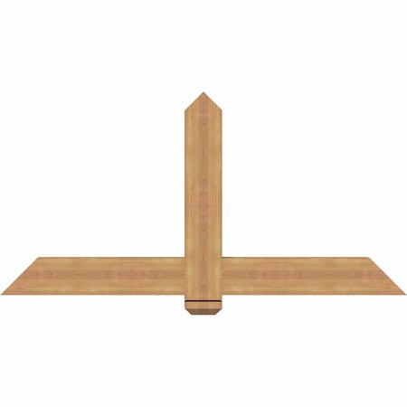 Ekena Millwork Eugene Smooth Timber Gable Bracket, Western Red Cedar, 60"W x 30"H x 3 1/2"D x 5 1/2"F, 12/12 Pitch GBW060X30X0406EUG00SWR